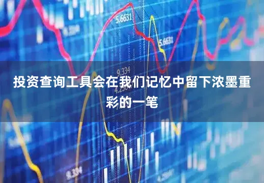 投资查询工具会在我们记忆中留下浓墨重彩的一笔