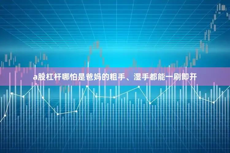 a股杠杆哪怕是爸妈的粗手、湿手都能一刷即开